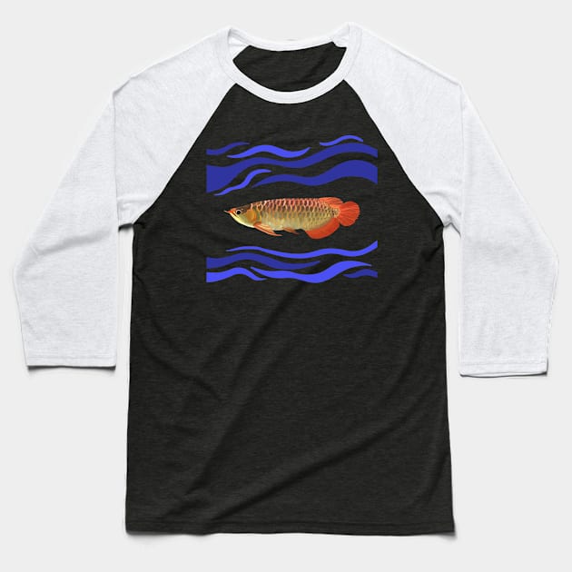 Arowana Fish Baseball T-Shirt by Suneldesigns